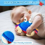 Baby Toys 6-12 Months, Musical Crawling Crab Plush Toy - 40 Songs & Recording Feature, Dancing Walking Moving Bouncing Tummy Time Toy, Sensory Toys for Toddlers 1-3, Birthday Gifts for Infants