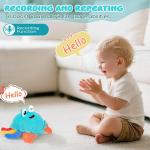 Baby Toys 1 Year Old 6-12 Months, Crawling Crab Baby Plush Toy, Musical Tummy Time Toys, Dancing Moving Bouncing Recording Sensory Toys for 1 2 3 Year Old Boy Girl Gifts