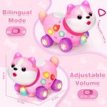Toys for 1 Year Old Girl Gifts, Baby Toys 6-12-18 Months, Bilingual Educational Learning Toddler Toys, Puppy with Music & Lights, 1st Christmas Birthday Gift for Boys Girls, First Present for Infant